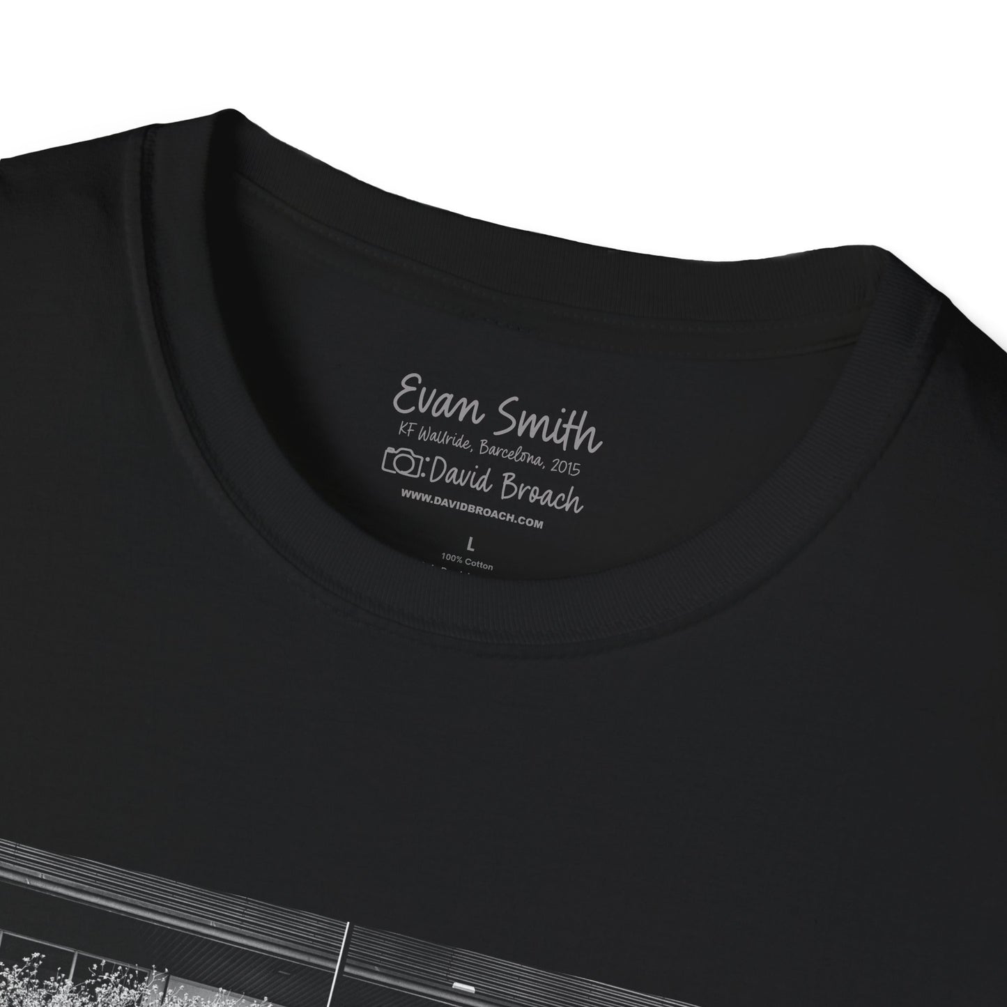 Close up of black collared shirt