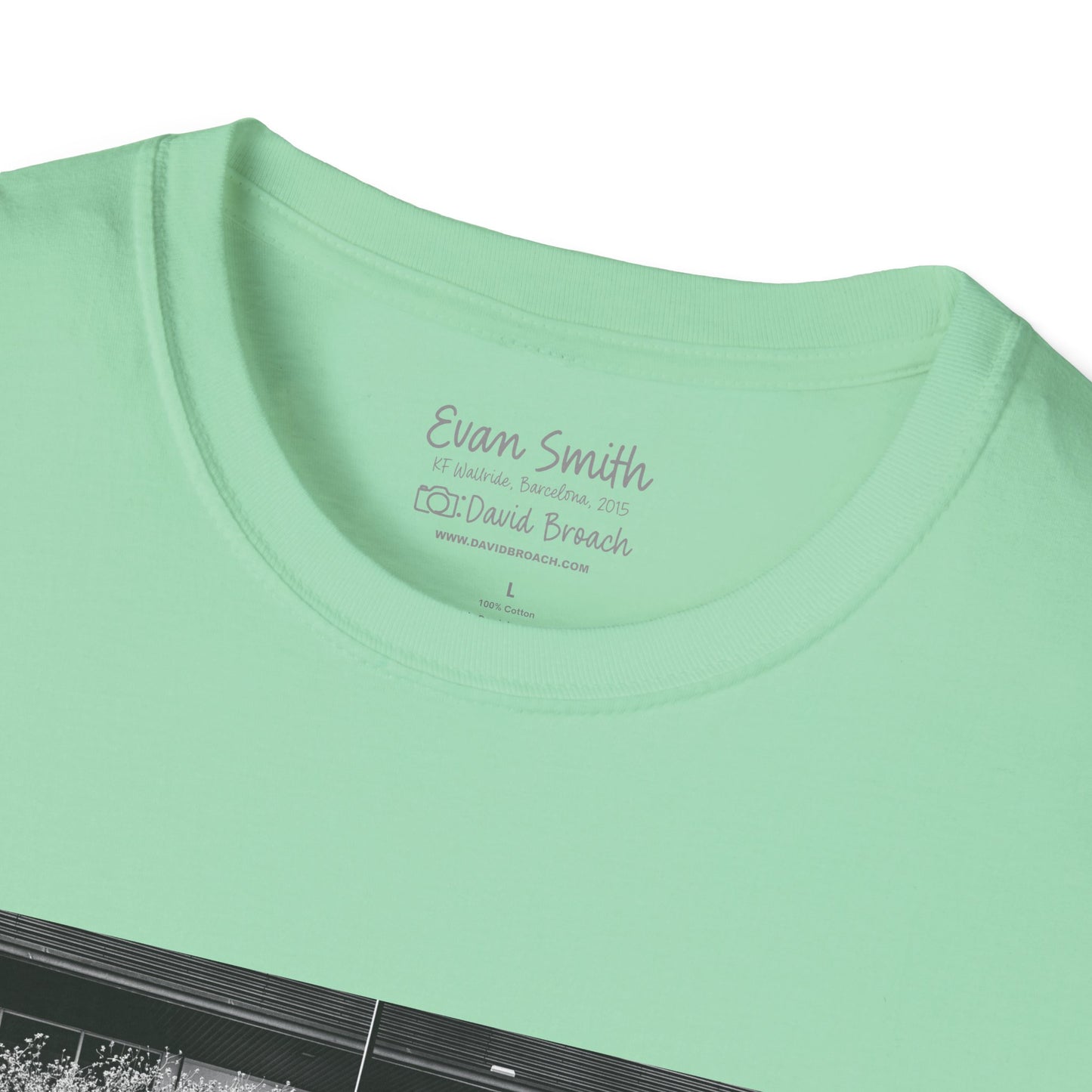 Close up of Mint Green Collar shirt