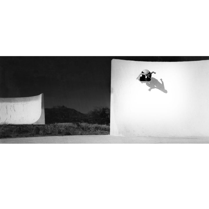 A high-quality print featuring Chad Muska blasting a massive wallride at the Love Bowls in Phoenix, Arizona, circa 2000. Captured by photographer David Broach, this timeless image showcases Muska’s raw power and effortless style, making it a must-have for skateboarding enthusiasts and collectors.